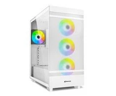 Sharkoon Rebel C50 RGB, Tower-case - baltas, Gehrtetes Glas