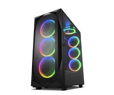 Sharkoon REV300, Tower-case - juodas, Tempered Glass