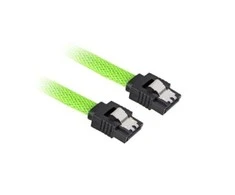 Sharkoon Sata III Kabelis sleeve (grün, 30 cm)
