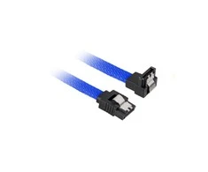 Sharkoon Sata III Kabelis 90° sleeve (blau, 45 cm)