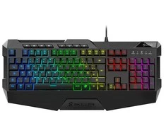 Sharkoon Skiller SGK4 Klaviatūra žaidimams QWERTZ su laidu rubberdome juodas