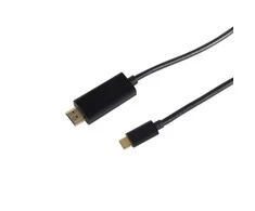 Kabelis USB Alcasa USB-C - HDMI 1 m Juodas (10-56025)