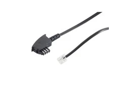 helos Anschlusskabel TAE F/6P4C, 4-adrig, 20 m, US-Std, juodas, lose