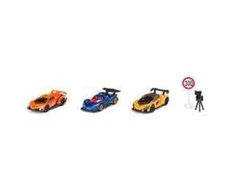 *SIKU lenktyniniai automobiliai 3 vnt., ženklas, radaras