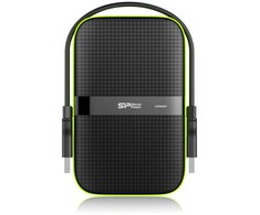 Kietasis diskas Silicon Power Armor A60 1TB 2.5 ", USB 3.1, Juodas/Žalias