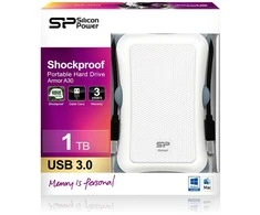 Kietasis diskas Silicon Power Armor A30 1TB | 1000 GB | 2,5" | USB 3.1 | Baltas