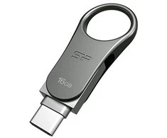 Silicon Power Mobile C80 16 GB, USB 3.0, titano