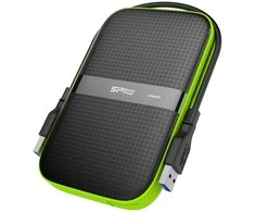 Kietasis diskas Silicon Power Armor A60 1TB 2.5 ", USB 3.1, Juodas/Žalias