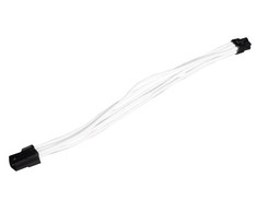 SilverStone 6 kontaktų PCIe į 6 kontaktų PCIe prailginimo kabelis, 250 mm, baltas