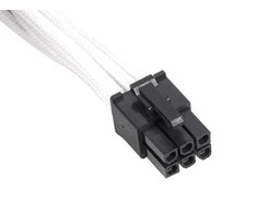 SilverStone 6 kontaktų PCIe į 6 kontaktų PCIe prailginimo kabelis, 250 mm, baltas