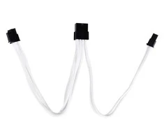 SilverStone 8-Pin-PCIe to 6+2-Pin-PCIe Extension – 250mm baltos spalvos