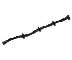 SilverStone 4 kontaktų „Molex“ ir 4 SATA jungčių prailginimo kabelis, 300 mm, juodas