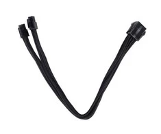SilverStone 8-Pin-EPS to 4+4-Pin-ATX/EPS – 300mm juodas