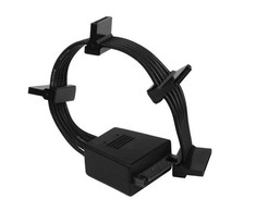 SilverStone SATA 15- pin - SATA 15- pin x4, 0,19m, Juodas (SSTCP06E4SATAIianschlusskabel)