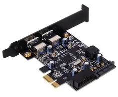 SilverStone BA504 SST-EC04-E PCIe plokštė, skirta 2 vidinėms/išorinėms USB 3.0 jungtims