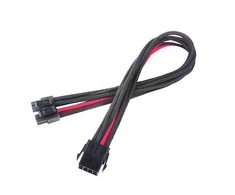 SilverStone ATX / EPS 8-pin - ATX / EPS 8-pin, 0,3m, Juodas-raudona (SST-PP07- EPS8BR)