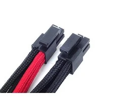SilverStone ATX / EPS 8-pin - ATX / EPS 8-pin, 0,3m, Juodas-raudona (SST-PP07- EPS8BR)