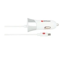 Įkroviklis Skross AUTOMOB. ĮKROVIKLIS ZAPALNICZKA SKROSS 1X USB 1A 12V/24V BALTA + KABELIS MICRO USB