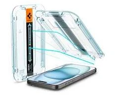 Spigen grūdintas stiklas GLAS.TR EZ FIT 2-PACK skirtas iPhone 15 6,1 Clear