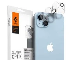 Spigen Glass Optik 2 vnt., juodos spalvos - iPhone 14/iPhone 14 Plus