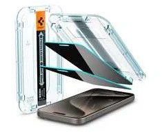 Apsauginis stiklas Spigen Stiklas tR EZ Fit (Privacy) 2-pack, skaidrus - iPhone 15 Pro