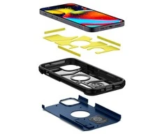 Dėklas Spigen Tough Armor, skirtas iPhone 13, mėlynas