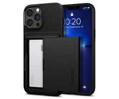 Dėklas Spigen Slim Armor CS Case skirtas iPhone 13 Pro, juodas