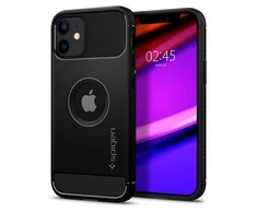 Spigen Rugged Armor – dėklas skirtas Apple iPhone 12 / Apple iPhone 12 Pro Case Juodas