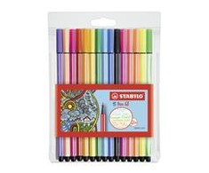 Spalvinimo markeriai - STABILO - Pen 68 - 15 vienetų rinkinys - įvairios spalvos - 1,0 mm antgalis
