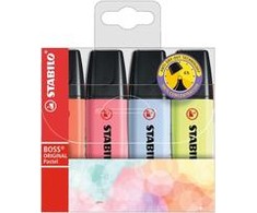 Stabilo Highlighter Boss Pastelinis dėklas 4 spalvų STABILO