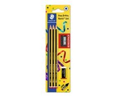 Staedtler Ołówek Noris 3 vnt. HB + gumka + temperówka