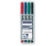 Staedtler LUMOKOLUMAS Flamaster saul-wall OHP M, 4 spalvos dėžutėje (STA018)
