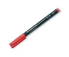 Žymeklis STAEDTLER OHP LUMOCOLOR 317/318, 0,6 mm, RAUDONA
