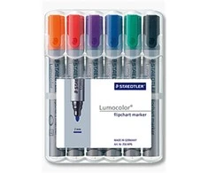 Staedtler LUMOCOLOR Flipschemes žymė, 6 spalvų atveju (STA307)