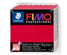 Modeliavimo masė - Fimo Professional - Karmininė - 85 g - Kietėja krosnyje - Uždaroma pakuotė