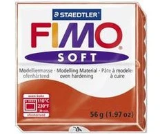 Staedtler Modelinas FIMO SOFT, 57 g, Indijos raudona sp.