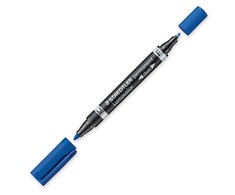 Permanentinis žymeklis STAEDTLER LUMOCOLOR DUO 348, MĖLYNA