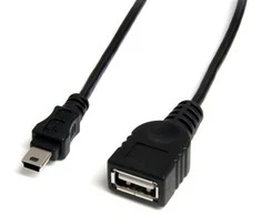 USB kabelis StarTech USB-A - miniUSB 0, 9 m juodasis (USBMUSBFM1)