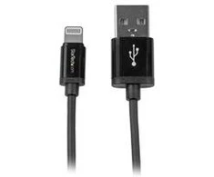 USB kabelis StarTech USB-A - Žaibas 1 m Juodas (USBLT1MB)