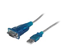USB kabelis StarTech USB-A - DB-9 0, 4 m permatomas (ICUSB232V2)