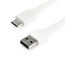 USB kabelis StarTech USB-A - USB-C 1 m Baltas (RUSB2AC1MW)