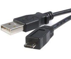 USB kabelis StarTech USB-A - mikroUSB 2 m juoda (USBHAAUB2M)