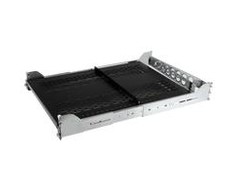 StarTech StarTech.com 2HE ausziehbarer belufteter Fachboden fur 19 Serverschrank mit Kabelfuhrung / verstellbarer Montagetiefe bis 56,7kg - Rack - Regal - Juodas - 2U - fur P/N: RK1233BKM, RK2433BKM, RK2537BKM, RK3236BKF, RK4236BKB, RK4242BK24, RK4242BK