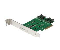 „StarTech PCIE 3.0 x4“ valdiklis - 2x M.2 B- raktas + M.2 M- raktas (PEXM2SAT32N1)