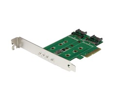„StarTech PCIE 3.0 x4“ valdiklis - 2x M.2 B- raktas + M.2 M- raktas (PEXM2SAT32N1)