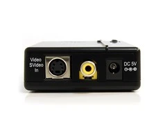 Adapteris AV StarTech Composite Video - S-Video - D-Sub (VGA) juodas (VID2VGATV2)