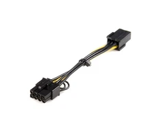 StarTech PCIEX68ADAP PCIe maitinimo adapteris nuo 6 kontaktų iki 8 kontaktų, 0,15 m