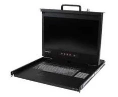 StarTech.com Rack KVM konsolė HD 1080p - JAV klaviatūra (QWERTY), vieno prievado VGA KVM su 17 colių LCD monitoriumi - 1U LCD KVM konsolės stalčius su kabeliais - USB palaikymas - 50 000 MTBF (RKCONS17HD) - KVM konsolė su KVM jungikliu - 1 prievadas - USB - 43,9 cm (