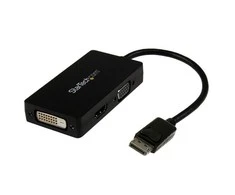 AV adapteris StarTech Rodyti Uostas - HDMI - D-Sub (VGA) - DVI- D juoda (DP2VGDHD)