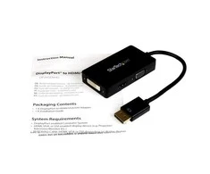 AV adapteris StarTech Rodyti Uostas - HDMI - D-Sub (VGA) - DVI- D juoda (DP2VGDHD)